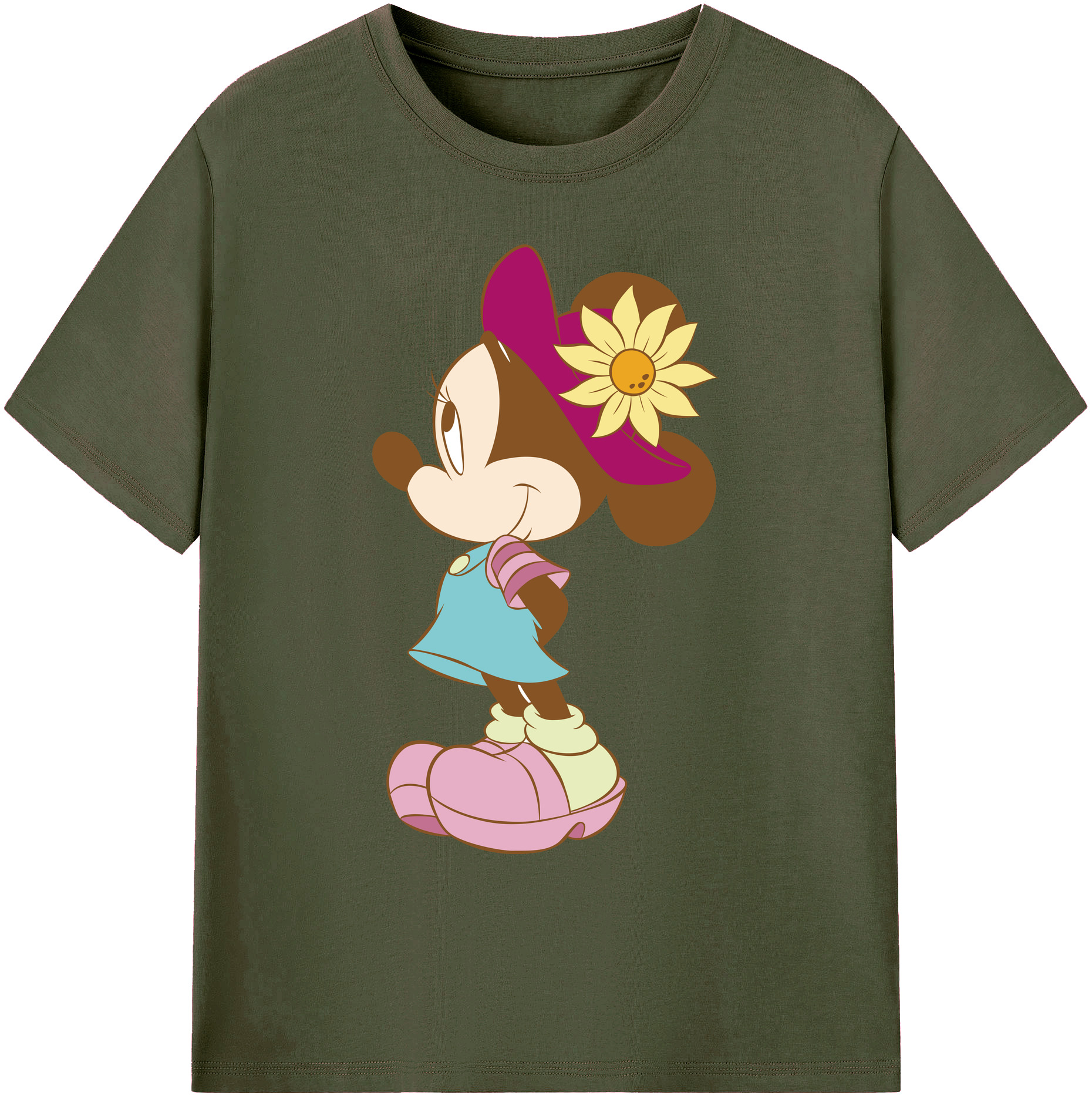 ミッキーマウス Mickey Mouse 綿100％ メンズ半袖Tシャツ｜肌触りやわらか＆通気性